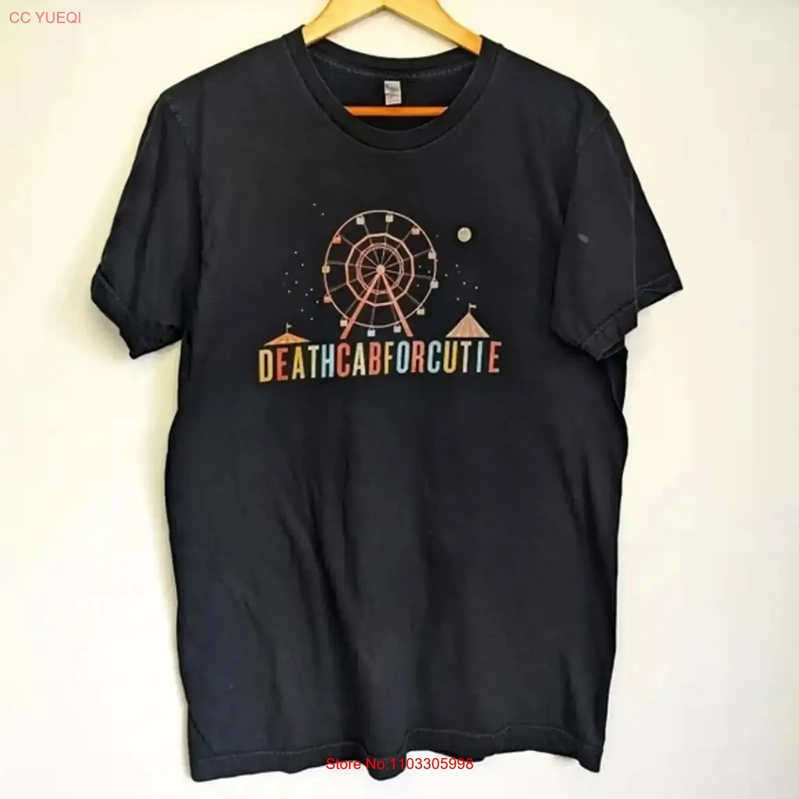 T-shirt RARE Death Cab for Cutie Music Band pour adulte, noir, toutes tailles S à 5XL, IA202, vintage, délavé, décontracté, vêtements graphiques de créateur