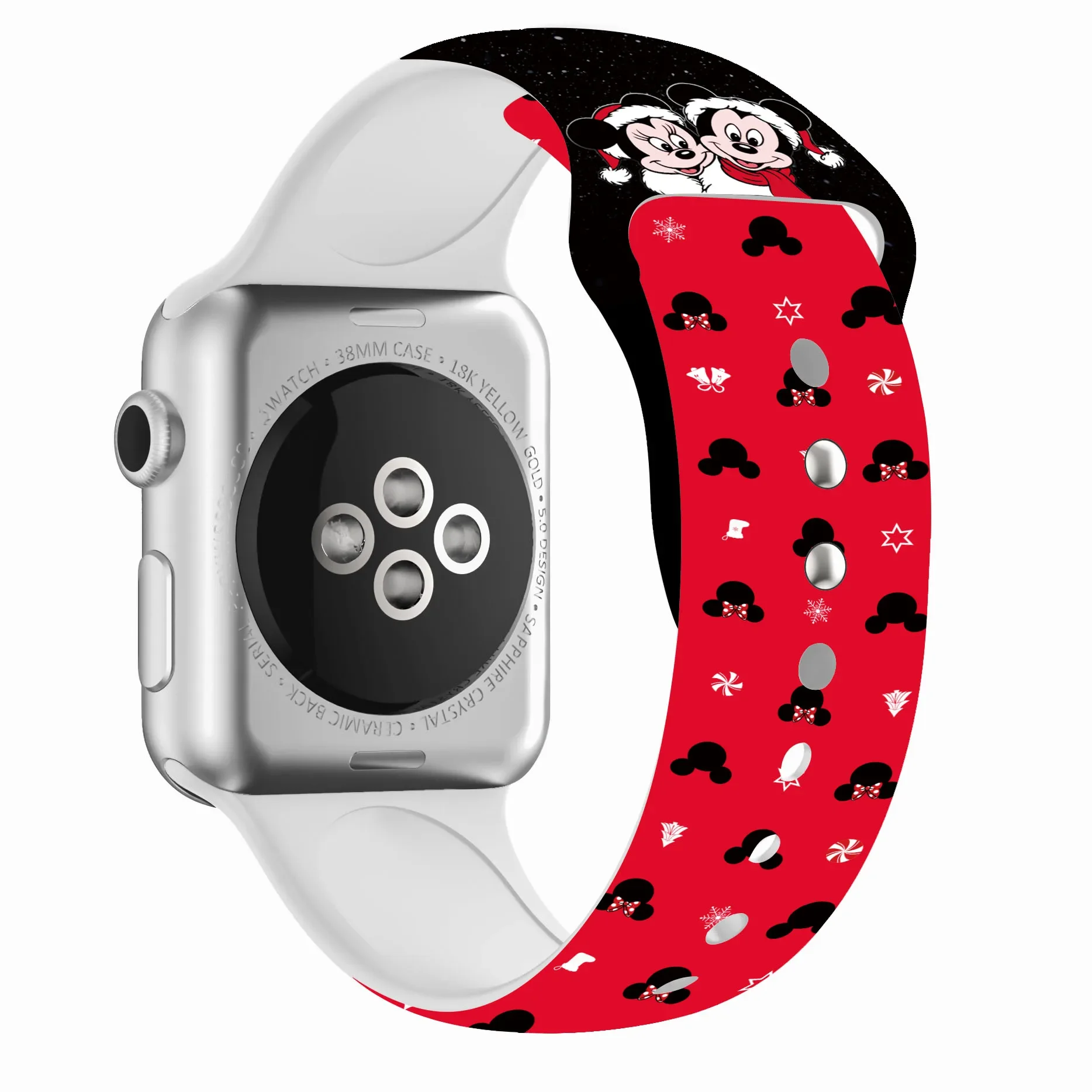 Mickey Minnie Watch Strap band 44mm 40mm for iwatch Bracelet series 7 6 Se 5 4 3 2 1 42mm 38mm printing Replacement