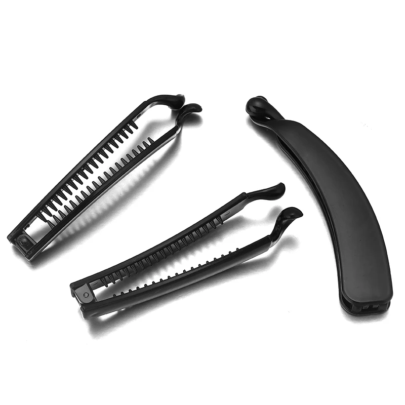 

2pcs/lot Black Banana Hair Clips Simple Non-Slip Hair Claw for DIY Handmade Headwear Gifts Flower Bows Hairpins Accessories