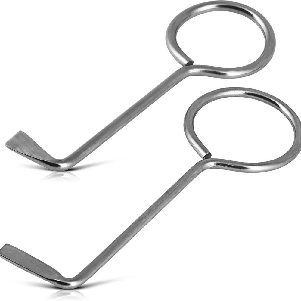 2PCS New Firefighter Door Swipe Tool Stainless Steel Sturdy Lock Picking Tool Leverage Practical Pry Opening Tool for Door