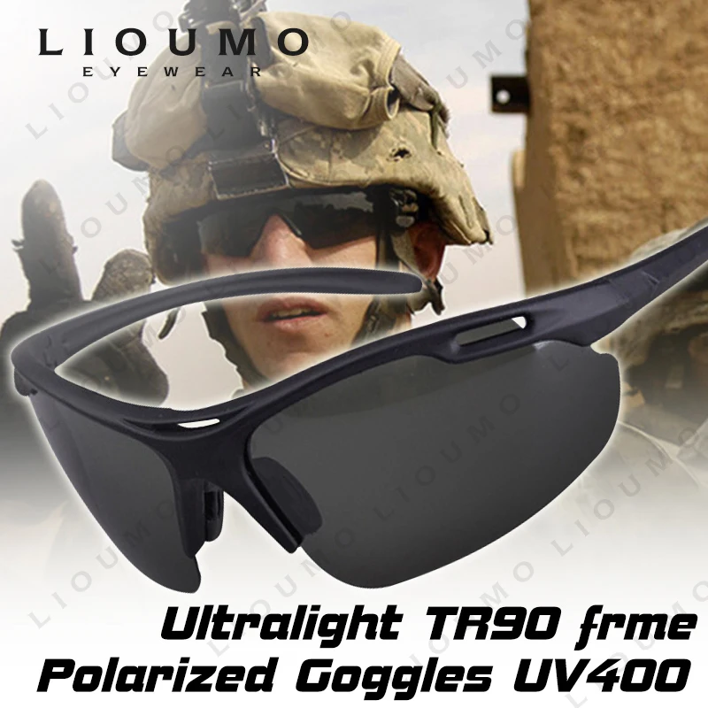 Outdoor-Sport Ultraleichte polarisierte Sonnenbrille für Herren, Militär-Sonnenbrille, Anti-UV-Fahrbrille, trendige Sonnenbrille, Zonnebril Heren