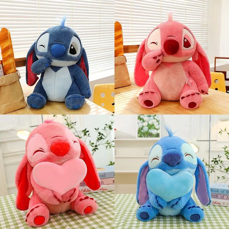 30cm New Disney Lilo & Stitch Sakura Doll Cartoon Pink Angel Plush Toy Cute Anime Soft Stuffed Kawaii Children\'s Birthday Gift