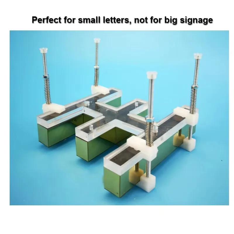 10pcs Borderless Character Positioning Clip - Acrylic Gluing Fixer Tool for Small Letters Mini Sign Making