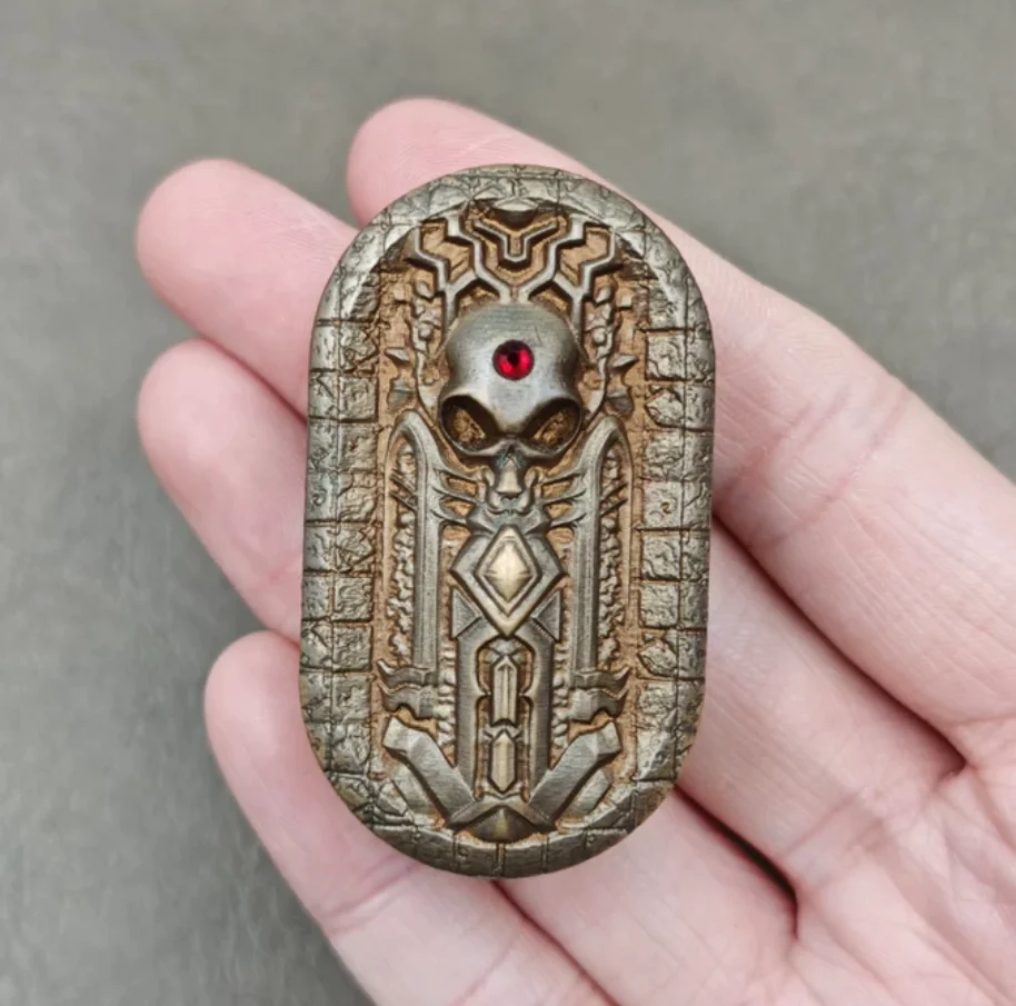 Used EDC Even FZ F2.5 Skull Rock Metal Relief Halloween Limited Stress Relief Toy Pocket Toy Fidget Slider Decompression Toy