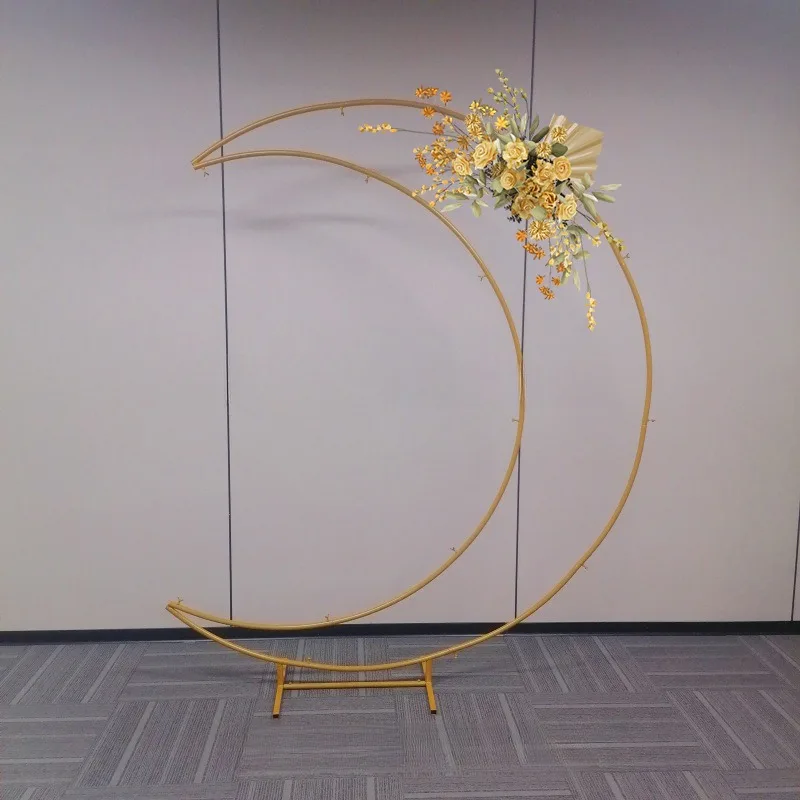 

Wedding Star Moon Balloon Arch Square Wrought Iron Arch Household Courtyard Arrangement Grass Wedding Bracket 1pcs