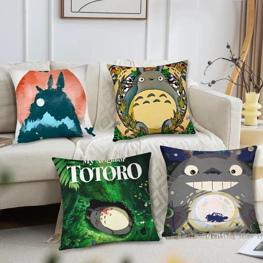 Anime M-My N-Neighbor Totoro Vintage Pillow Bedroom Sofa Leisure Comfort Cushion Car Living Room Home Decoration