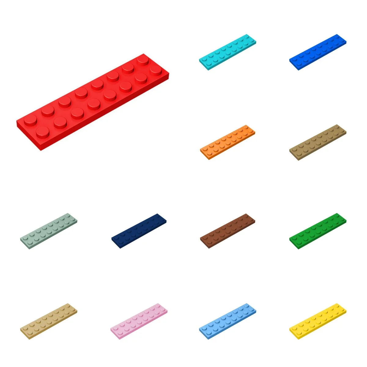 50pcs 3034 Plate 2 x 8 Bricks Collections Bulk Modular GBC Toys For Technical MOC Set Compatible DIY Gifts Sale Buildings