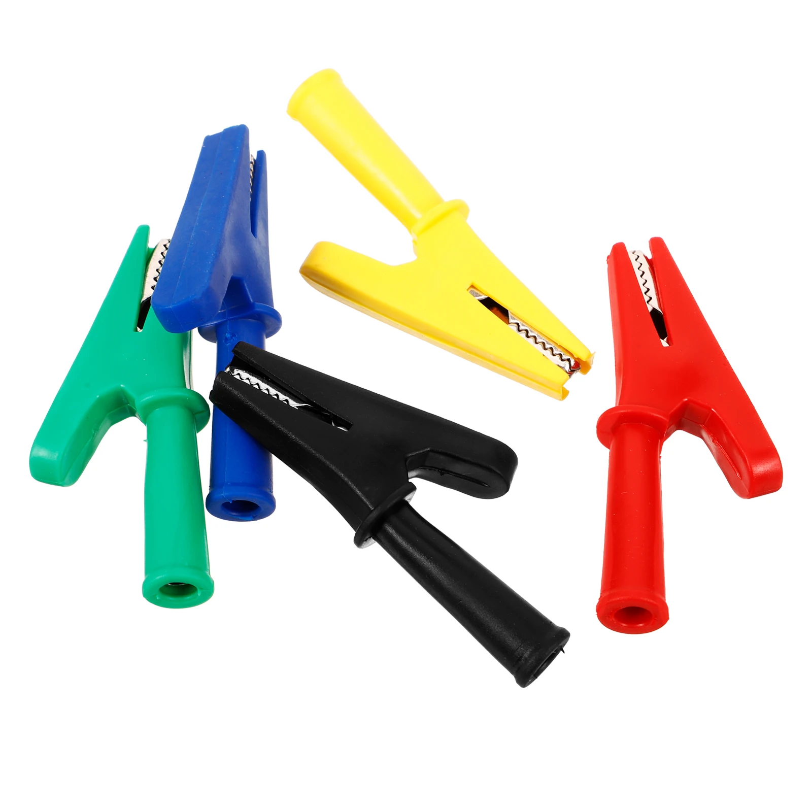 

5pcs Insulated Alligator Electrical Testing Clamps Clamps Lab Test Clips Strong Biting Force Secure