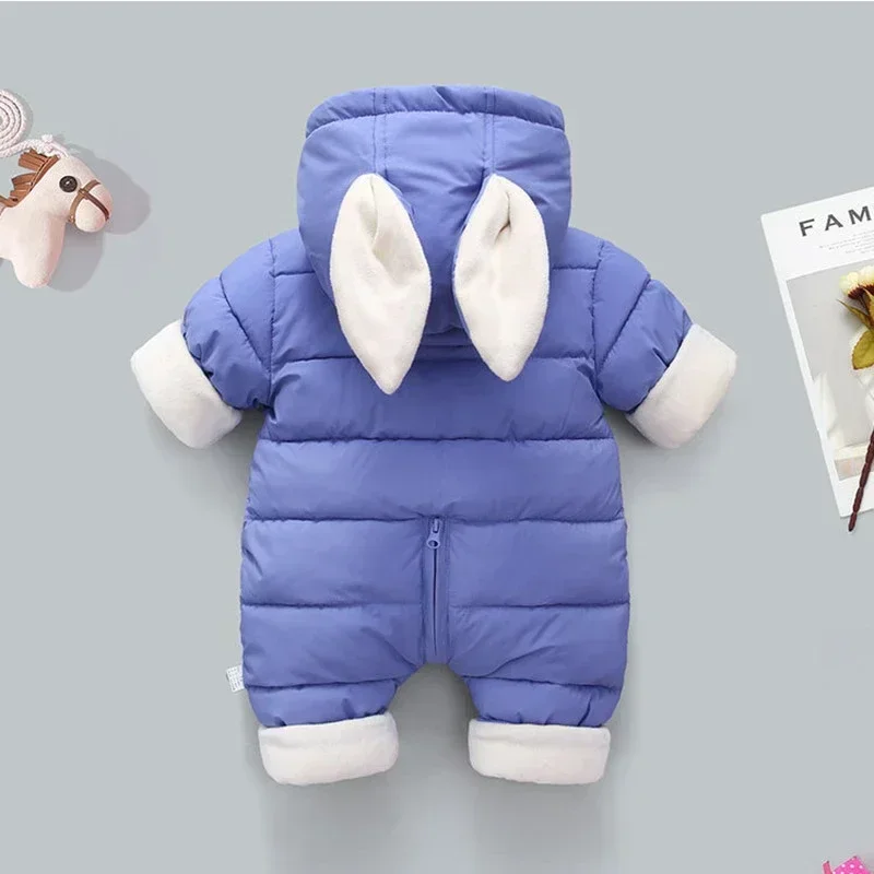 2023 new born fashion winter thicken children snowsuit cotton-padded baby girl clothes boy Plus velvet cute Jumpsuits Bodysuit