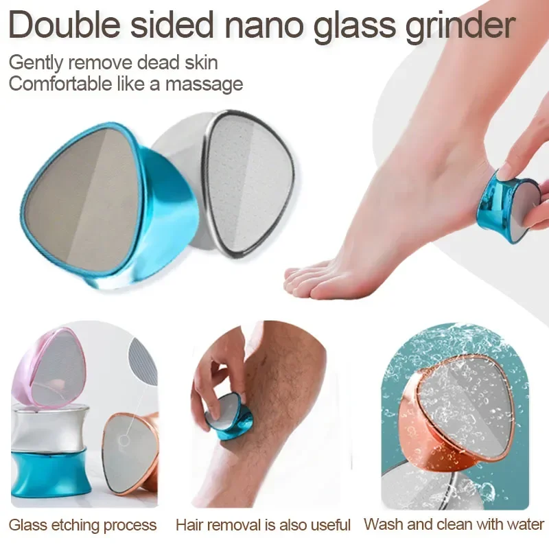 New Triangular Nano Glass Foot Grinder Double Sided Sanding Dead Skin Callus Remover Tool