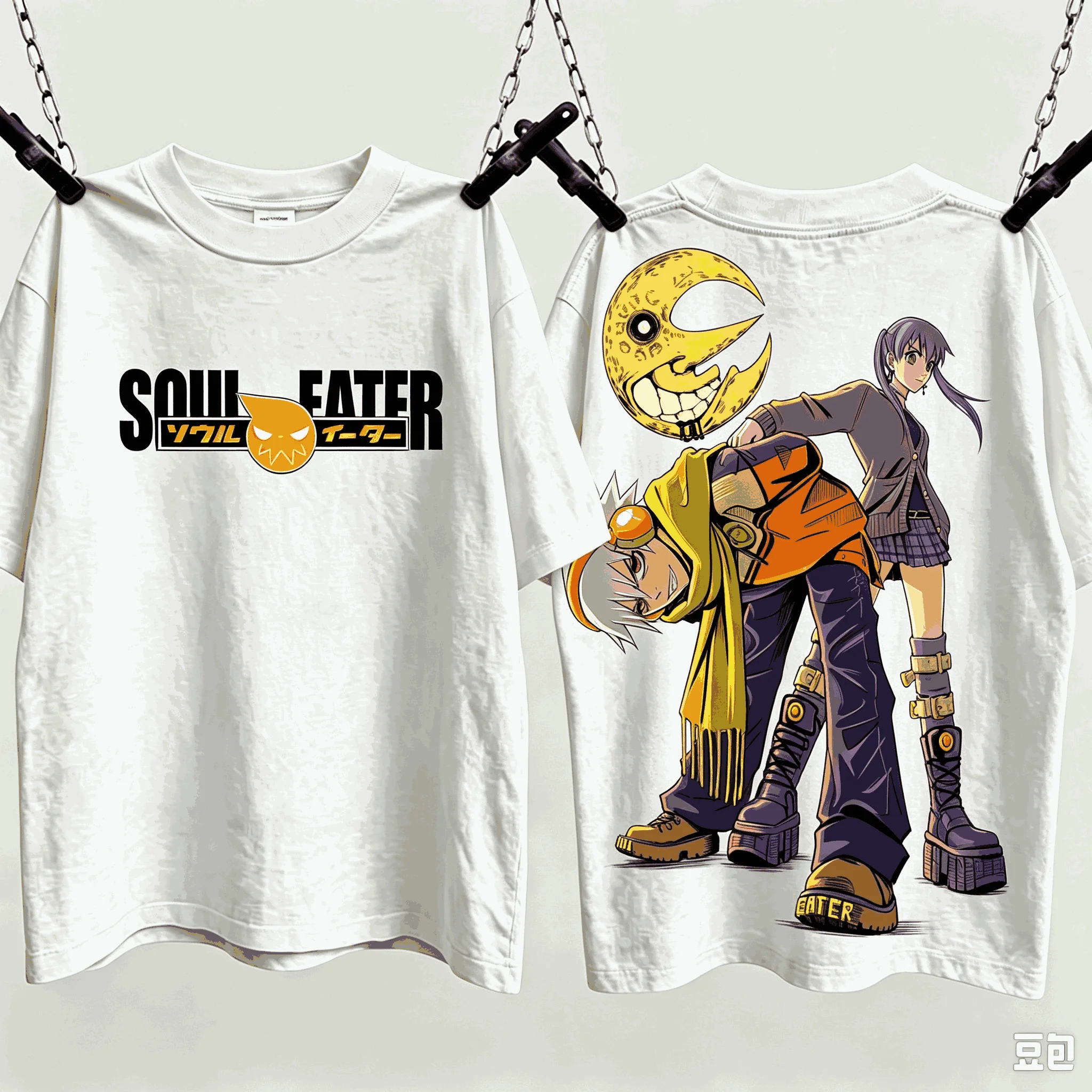 Soul Eater T-shirt Summer Short Sleeve Male Tshirts Casual Fashion Oversized Unisex Streetwear Trendy Cotton Couples Casual soft