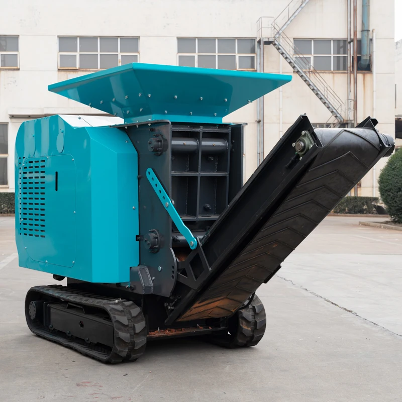 Tracked Mini Rock Crusher Mobile Stone Crushing Plant With Conveyor Belt Small Crawler Concrete Crushing Equipment For Granite