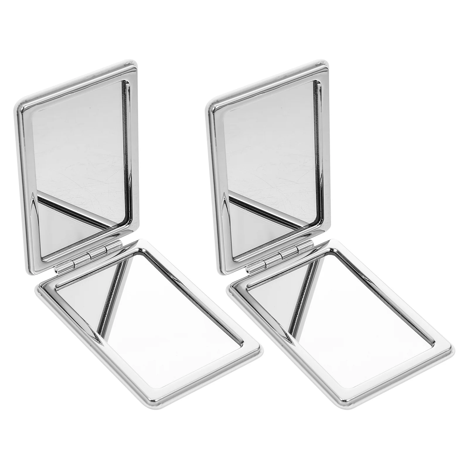 

2Pcs Flip Makeup Mirror Compact Cover Folding Double-Sided Portable Travel Vanity Mirror for Women Purse Pocket