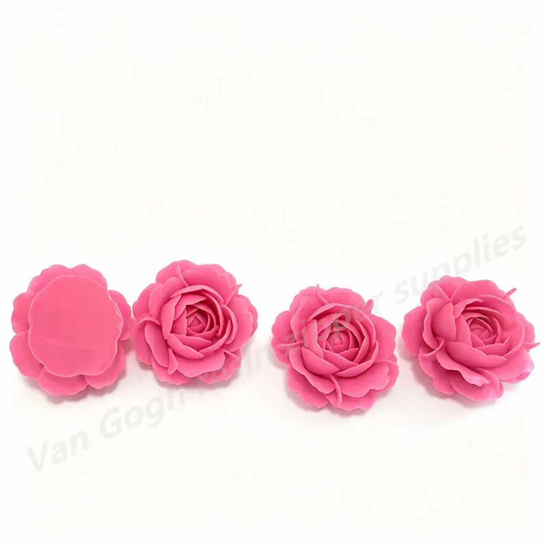 5 Stück Mix Neue Niedliche Harz-Blumen-Serie Flache Rückseite Scrapbooking DIY Schmuck Bastelzubehör Dekoration – Detail 4