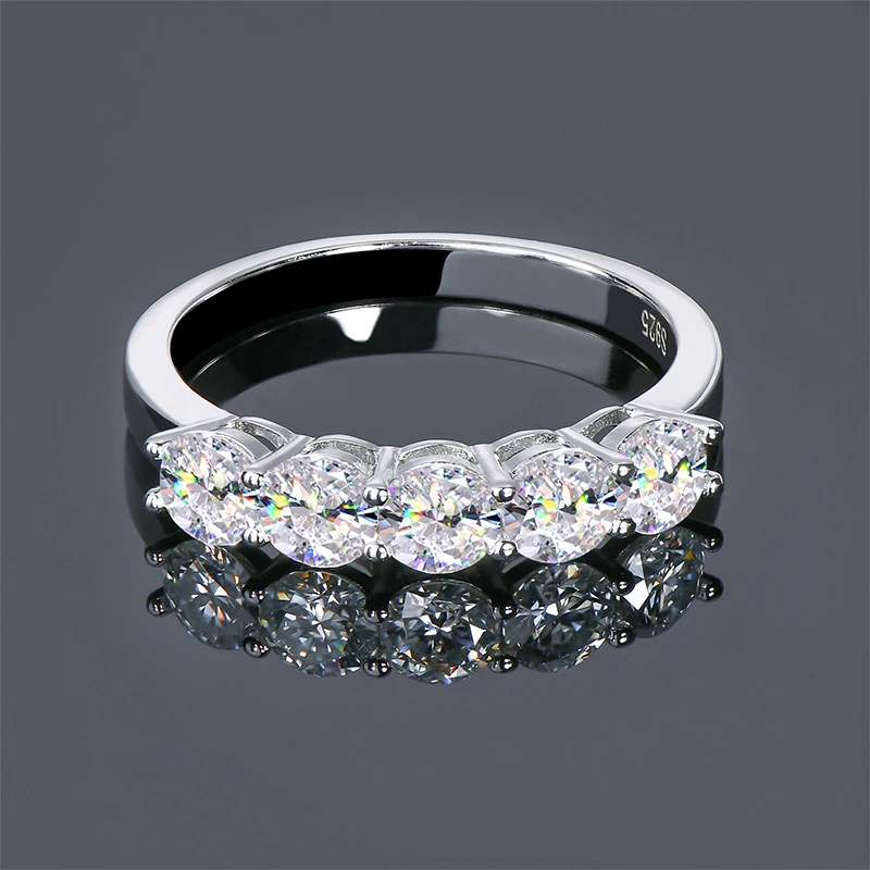 Imagem -04 - Iogou-anel de Noivado Moissanite para Mulheres Jóias Finas Aliança de Casamento com Certificado Gra Prata 925 Real mm Cor d Real