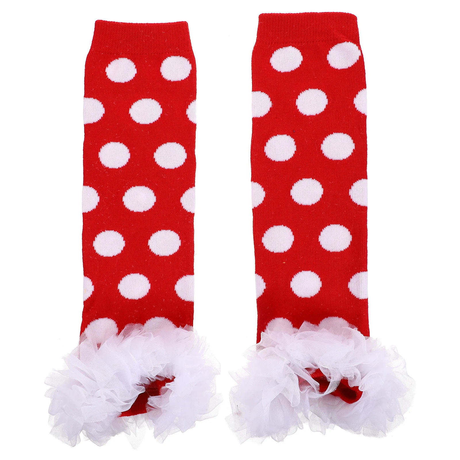 

1Pair Baby Leg Warmers Soft Cotton Socks Cover Autumn Winter Warm Leg Cuff for Toddlers Breathable Lace Dot Pattern Fashion