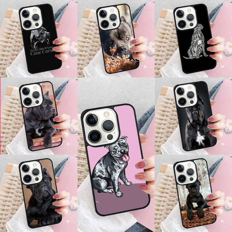 Cane Corso dog Soft Phone Case Cover for iPhone 16 Promax 15 Pro 13 14 Plus 11 12 Mini XR XS MAX Coque