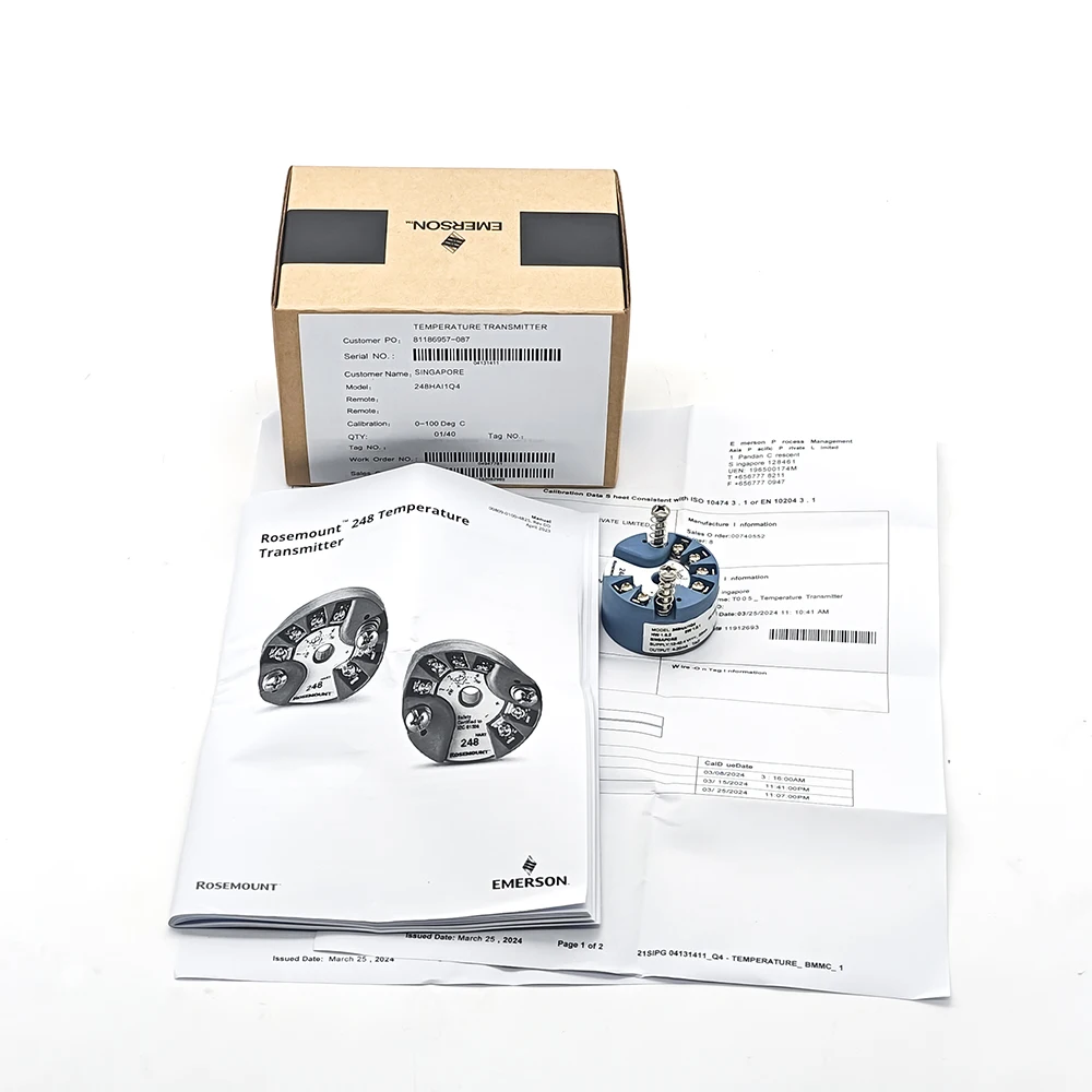 Rosemount 248 Temperature Transmitter Single Module Temperature Sensor With 4-20 mA