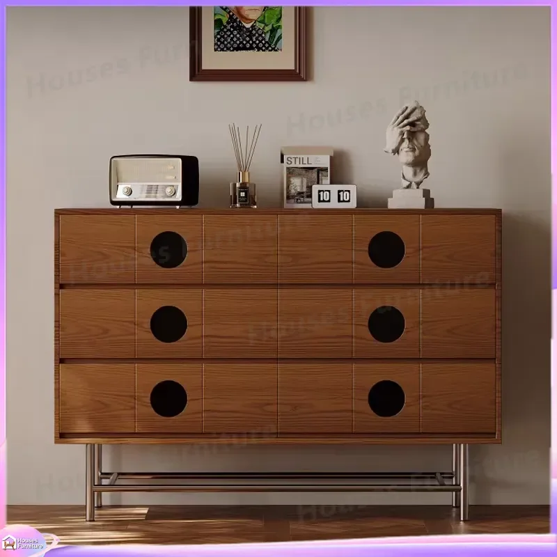 Modern Solid Wood Shoe Cabinet 2 Drawers Entryway Storage Bench Home Bar Hotel Furniture Personalized Design Locker Sideboard