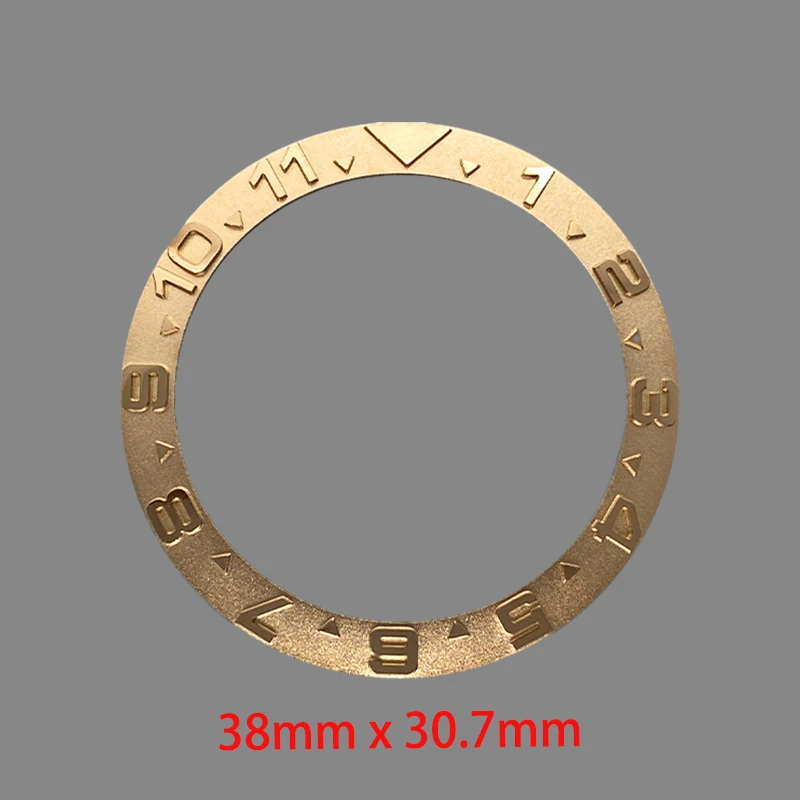 38mm×30.7mm Curved Metal Bezel Insert Ring Fits For GMT SRPD SKX007 SKX009 Watch Case NH35 NH36 Movement Men Watch Parts Refit