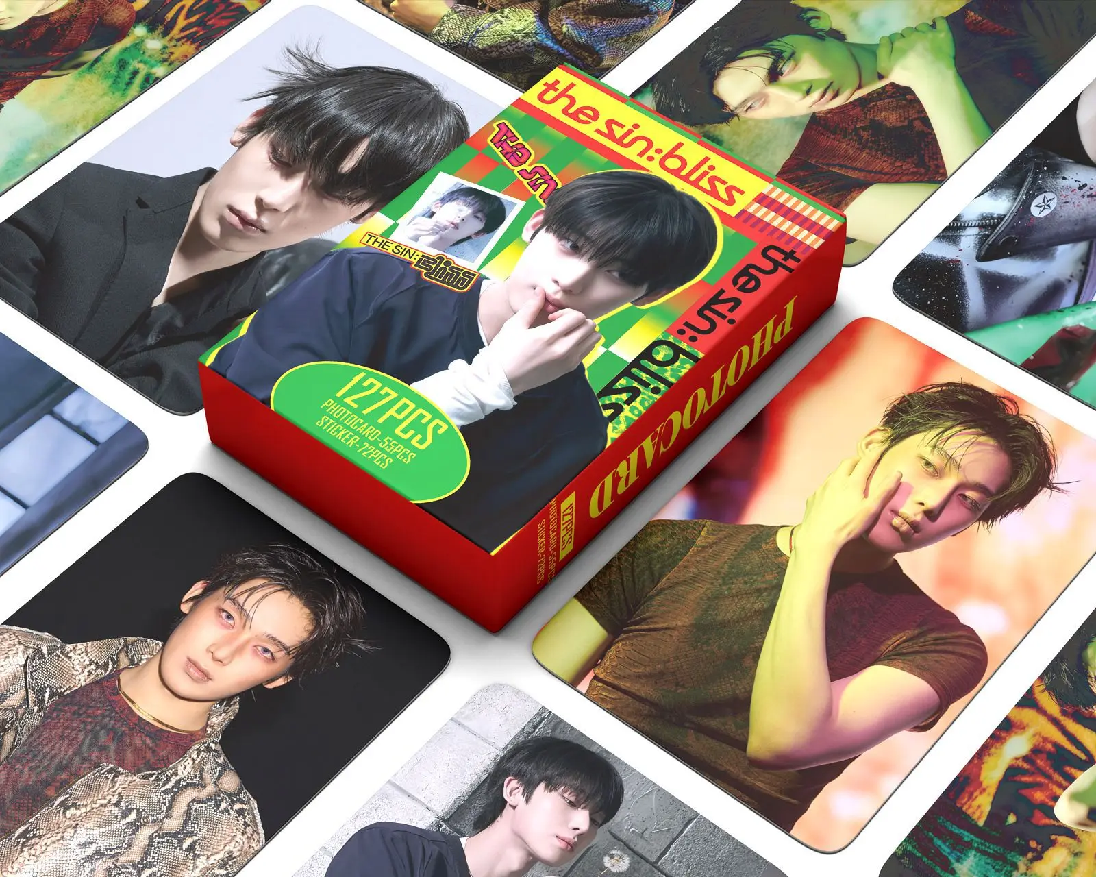 127PCS Single ALbum THE SIN : BLISS Mini LOMO Card Photocards Collection Cards HD Fans Decorative Present Fans Gifts