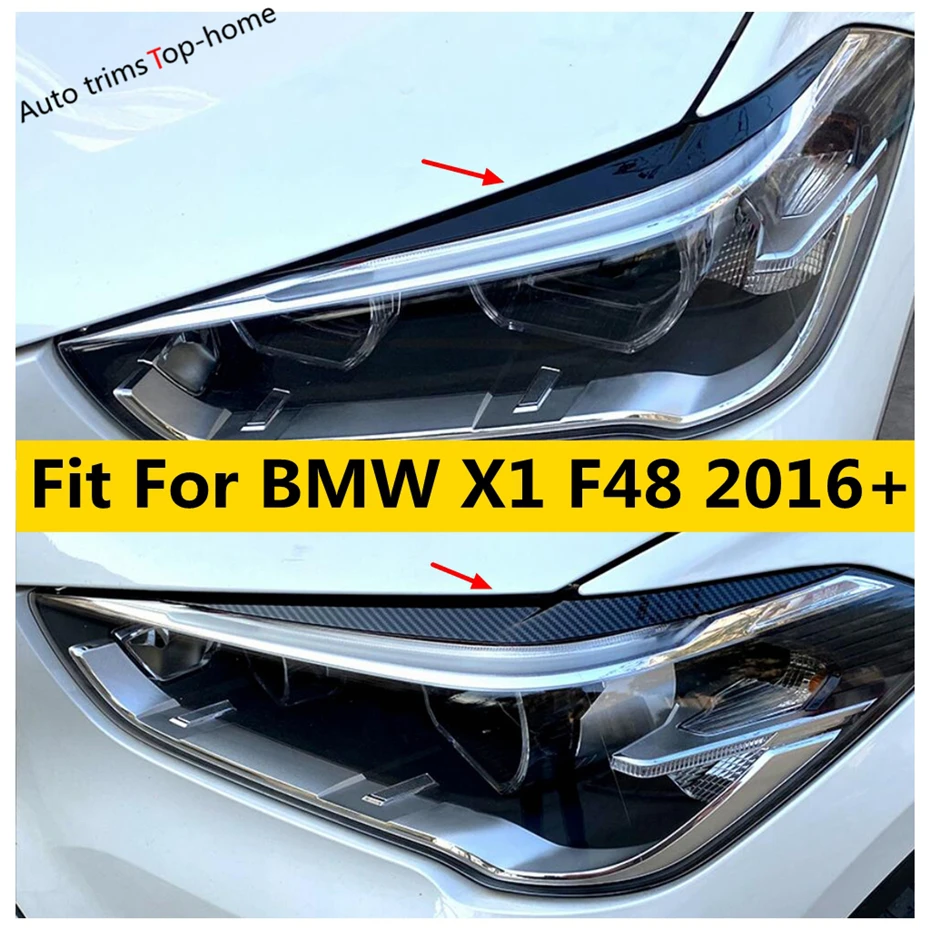 

Front Head Light Lamp Eyebrow Eyelid Decor Stripes Cover Trim Fit For BMW X1 F48 2016 - 2021 Interior Accessories