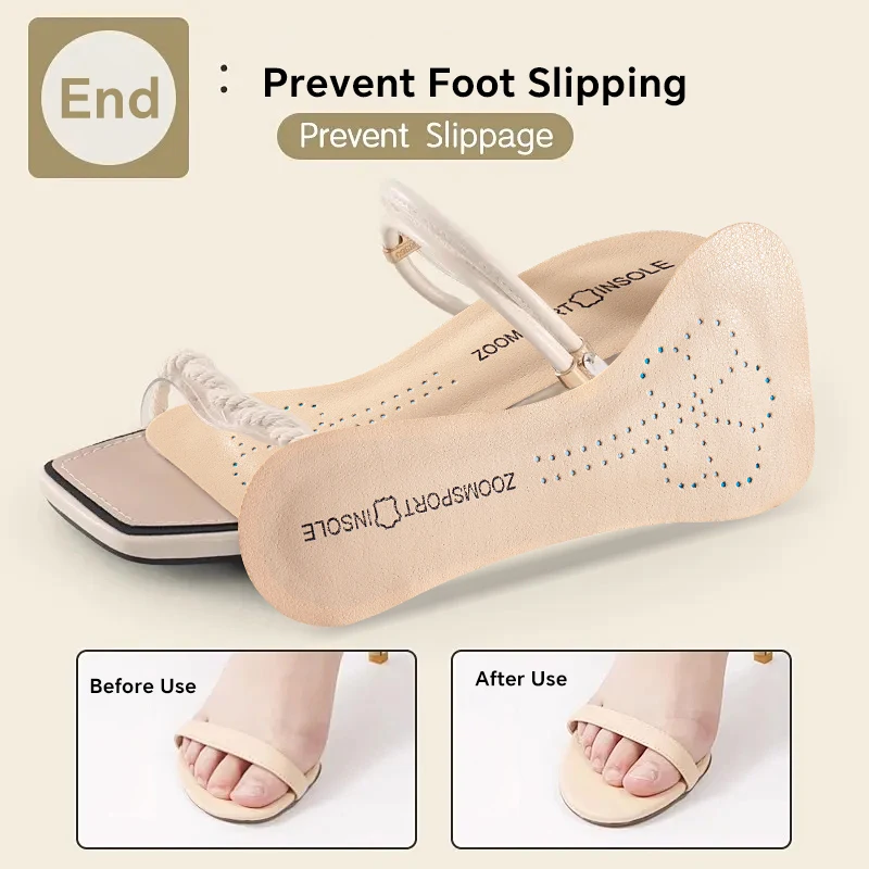 1 زوج النعال ذاتية اللصق للصنادل ذات الكعب العالي النساء الراحة ماصة للعرق نعل الحذاء رغوة الذاكرة سبع نقاط منصات الأحذية #4