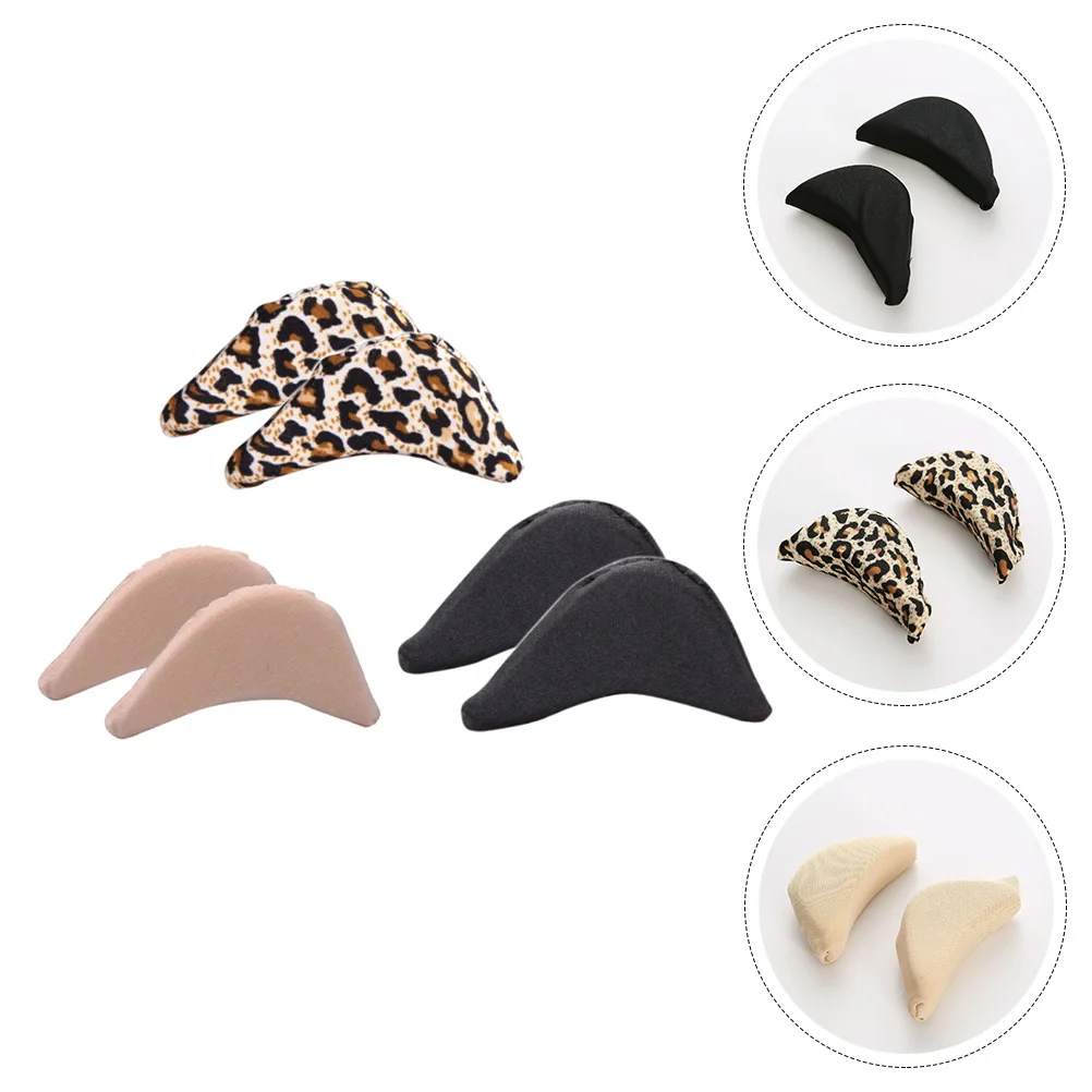 6 Pairs Shoe Insoles Toe Plug Sponge Cushion High-heeled Tip Mat Head Pads Thicken Forefoot