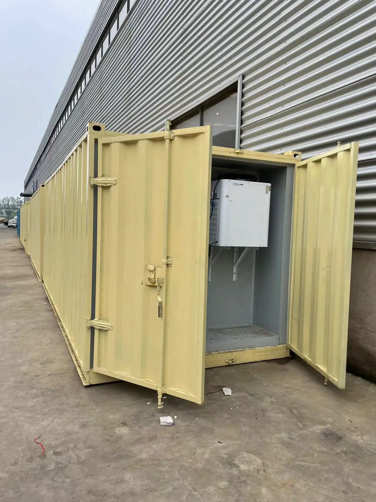 حاوية فريزر لغرفة التخزين البارد بطول 40 قدمًا، حاوية 20 قدم تعمل بالطاقة الشمسية