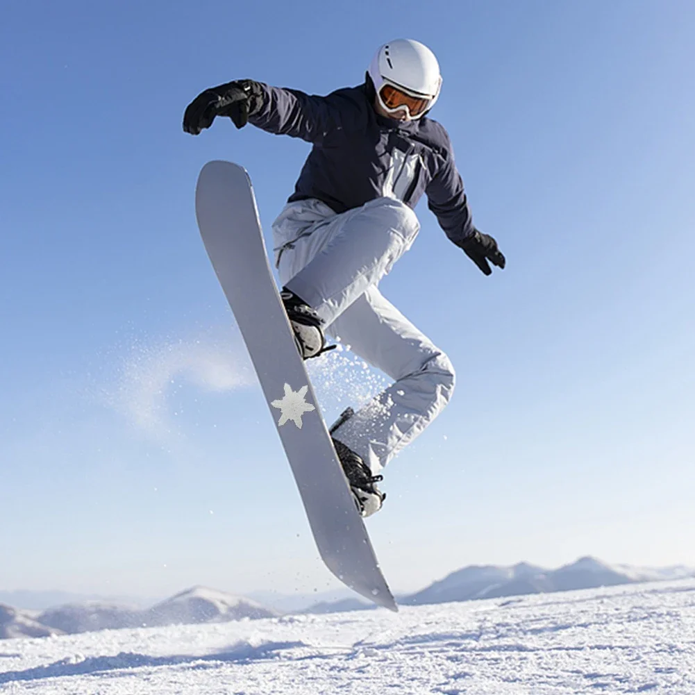 2 Pc Snowboard Stomp Pads Anti-Slip Snowflake Mat For Winter Ice Skiing, Enhanced Boot Grip And Control