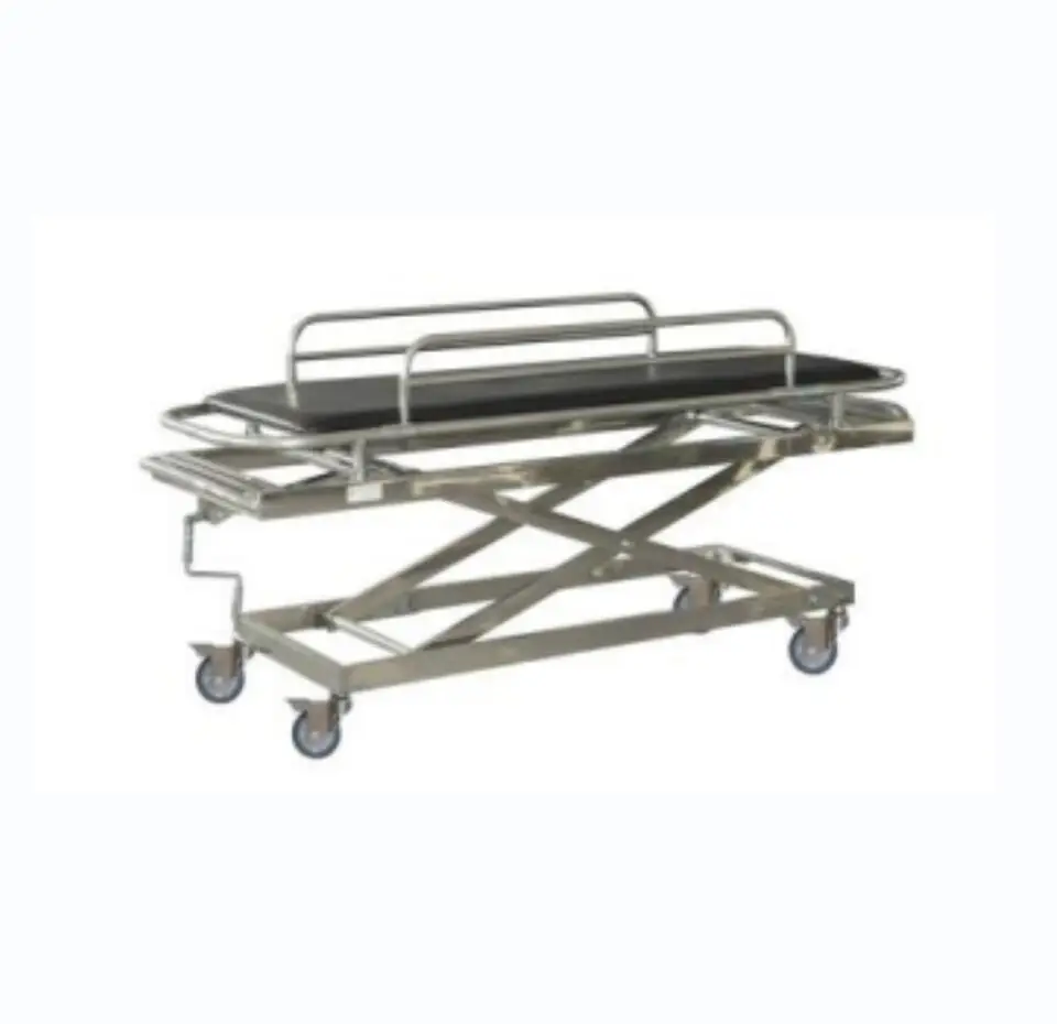 

201 Stainless Steel Stretcher for Hospital with High Quality, Patient transport with IV Pole