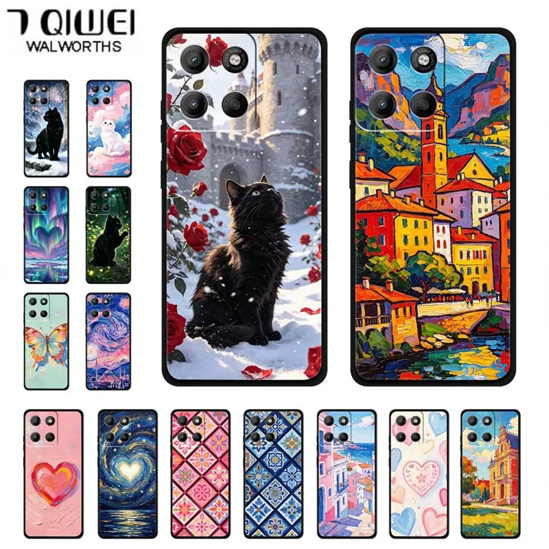 Funda Protectora de Silicona Suave para Motorola Moto G17, Carcasa Trasera para Motorola Moto G17, Funda para Teléfono Moto G17, Parachoques de TPU