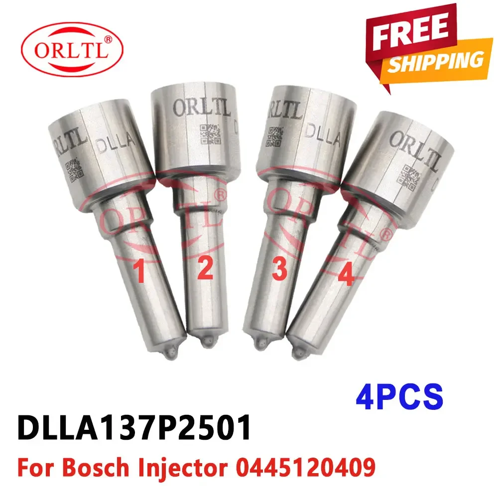 

4PCS Repair kits Fuel Auto Nozzle DLLA 137 P2501 Diesel Injector 0 445 120 409 Nozzle DLLA137P2501 for Bosch 0445120409