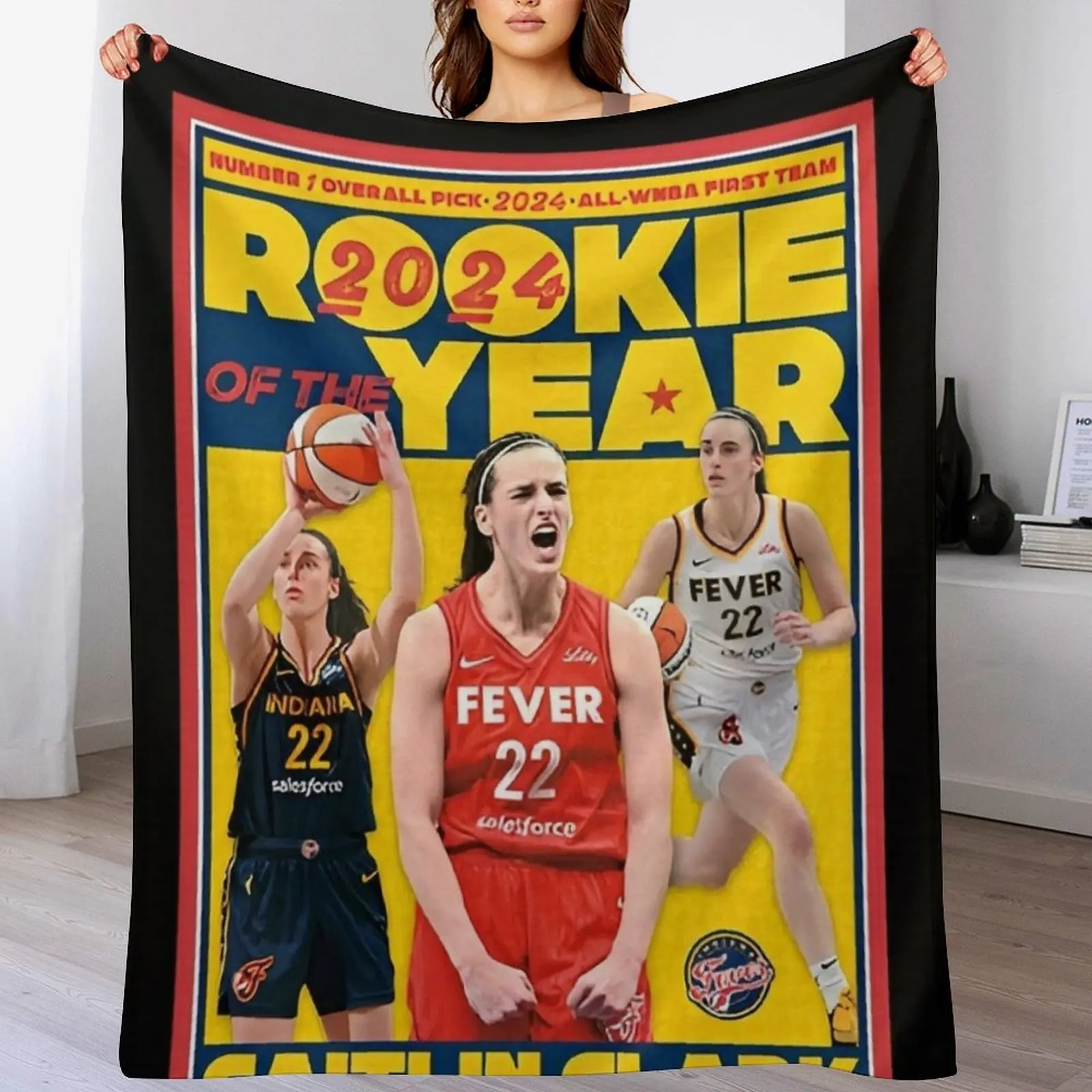 Caitlin Clark 22 - ROTY the star of 2024 year Throw Blanket Luxury Throw Camping Bed linens Stuffeds Blankets