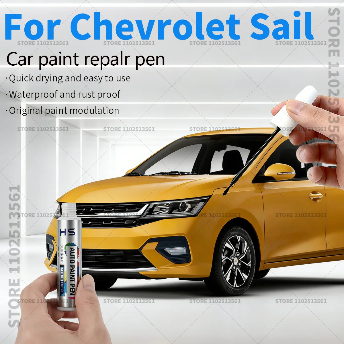 For Chevrolet Sail Paint Repair Pen Touch Up Scratch Remover DIY Auto Accessories Caviar Black Summit White Super Red Beige
