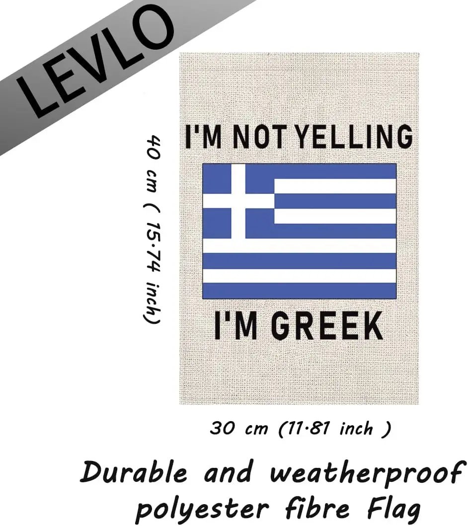 Greek Family Garden Flag Im Not Yelling Im Greek Outdoor Flag Greece Root Flag Housewarming Christmas Party Gift (Im Greek)