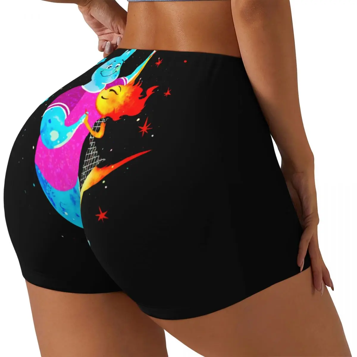 Custom Elemental Anime Workout Running Volleyball Shorts for Women Cinder Lumen Gym Yoga Shorts