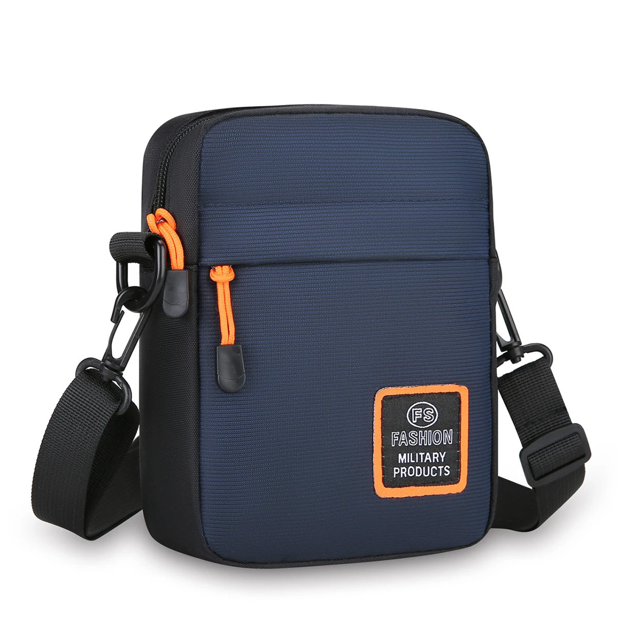 

Мужская легкая нейлоновая сумка через плечо с несколькими отделениями, квадратная сумка на молнии, сумка через плечо с регулируемым ремешком для ежедневного использования