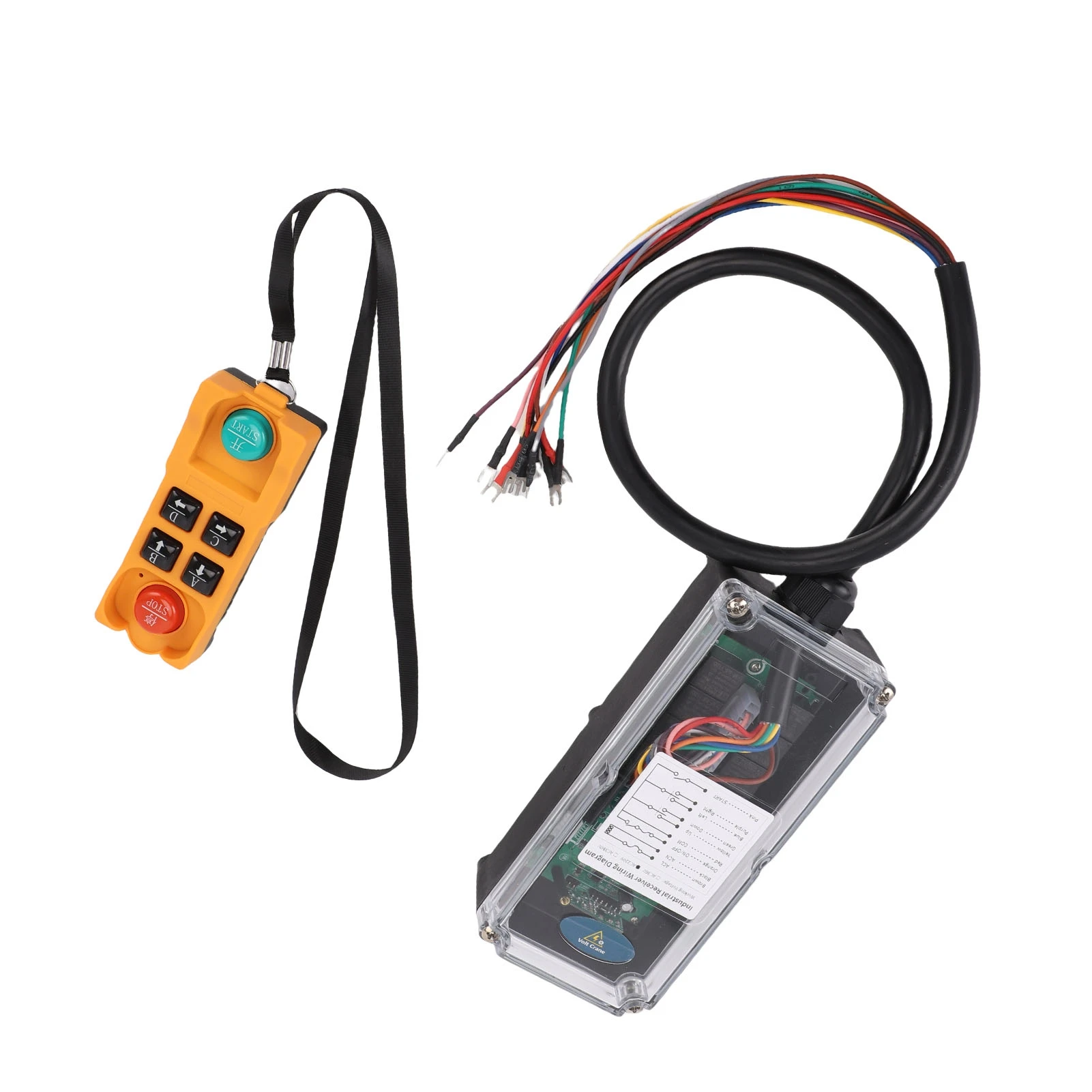 4 Way Wireless Crane Remote Control Wireless Crane Remote Control 100m Range Strong Penetration Safe Versatile for Industrial