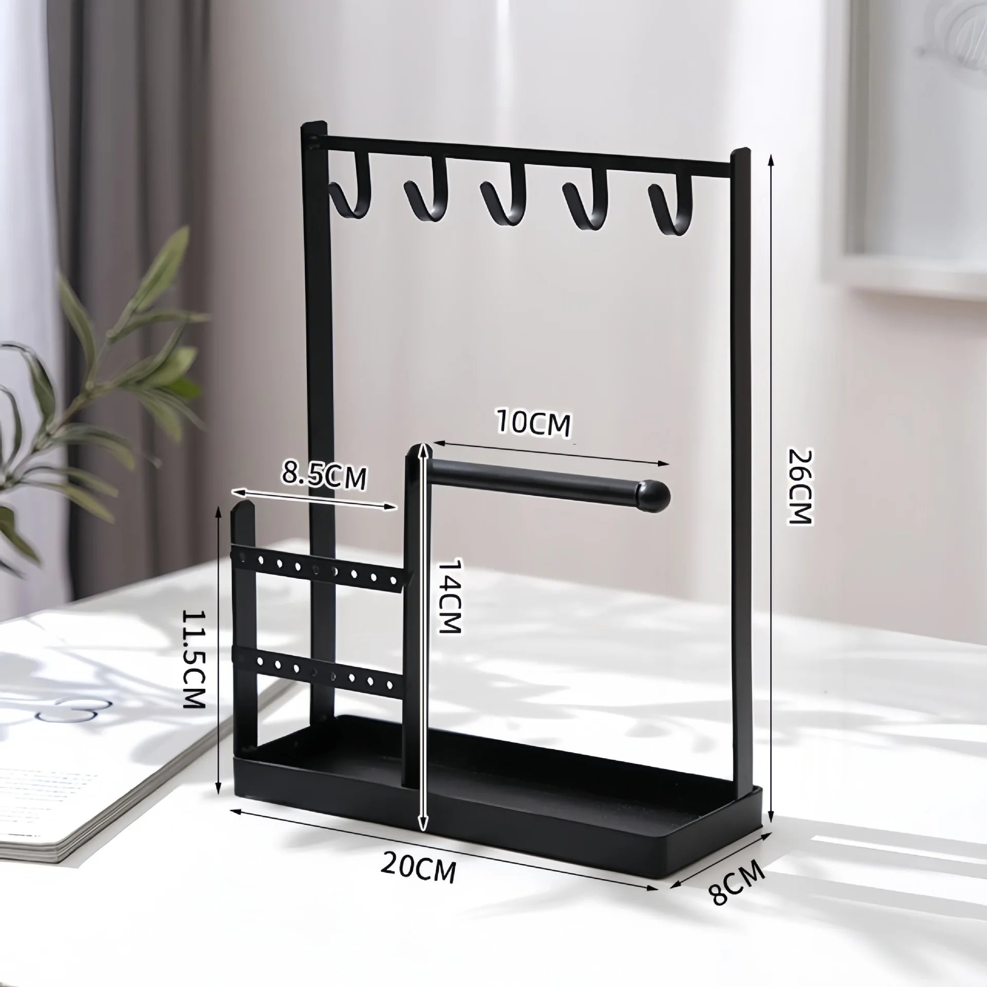 Multifunctional Jewelry Display Rack for Earrings and Necklaces