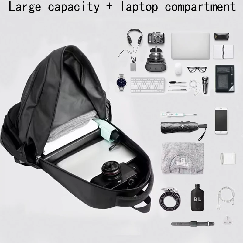 حقيبة ظهر متعددة الجيوب ذات سعة كبيرة، خفيفة الوزن وبسيطة، عصرية ومتعددة الاستخدامات، مناسبة للخروج للاجتماعات #3