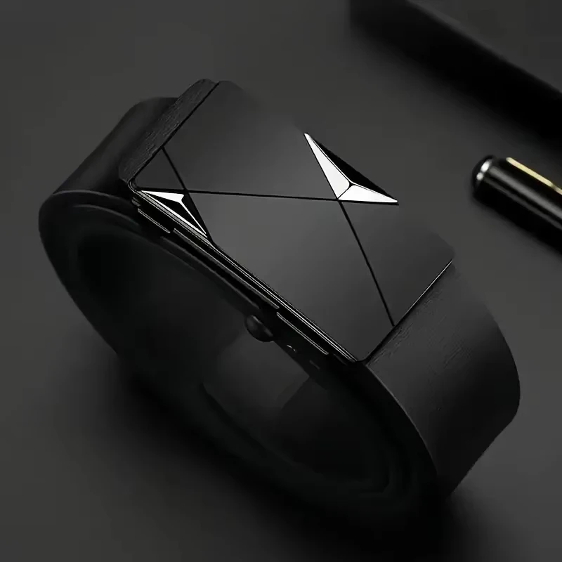 Stylish Men's PU Leather Belt Fashion Belts For Daily Life Leisure Party Festival Work And Business Automatic Buckle 2026 New