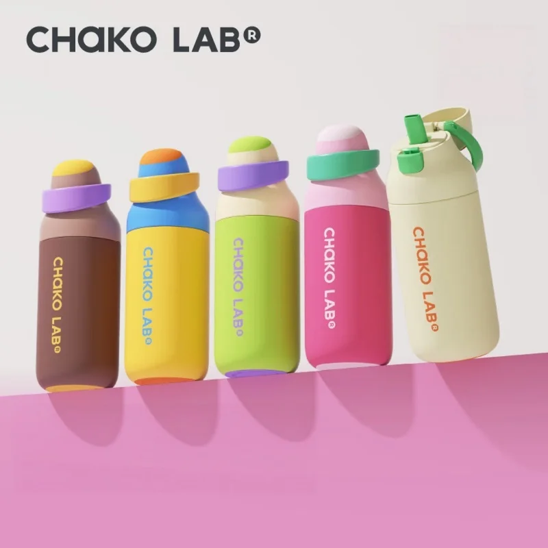 CHaKOLAB Children's Insulated Cup 316 Stainless Steel Sports Thermos Mug Multi‑Mode Sports Straw Cup Direct‑Drink Tumbler Gifts