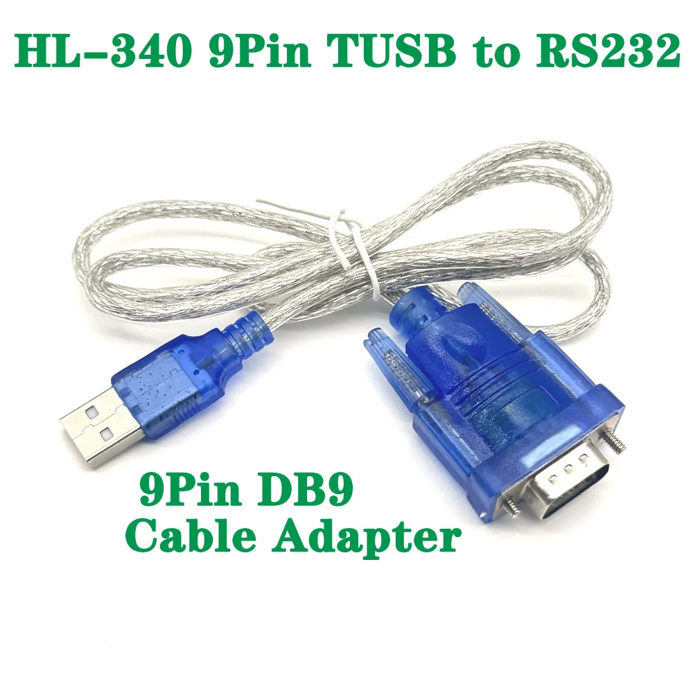 High Quality USB To Serial RS-232 DB9 9Pin Chipset Support Adapter USB RS232 Ch340 Cable WIN10 Converter Printing Cable