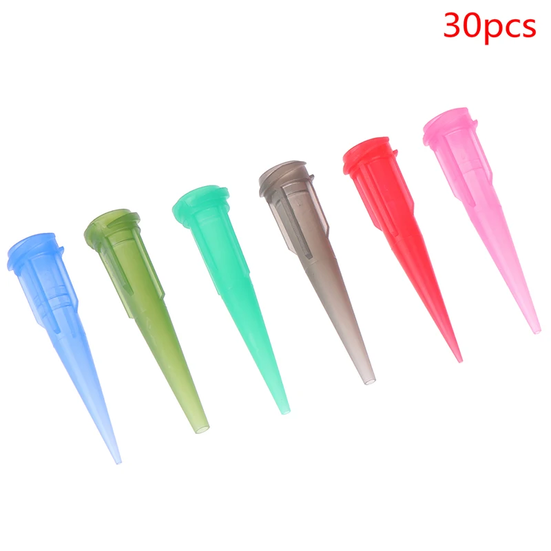 30pcs TT Tapered Tips Solder Paste Adhesive Glue Dispensing Needle 14-25GA