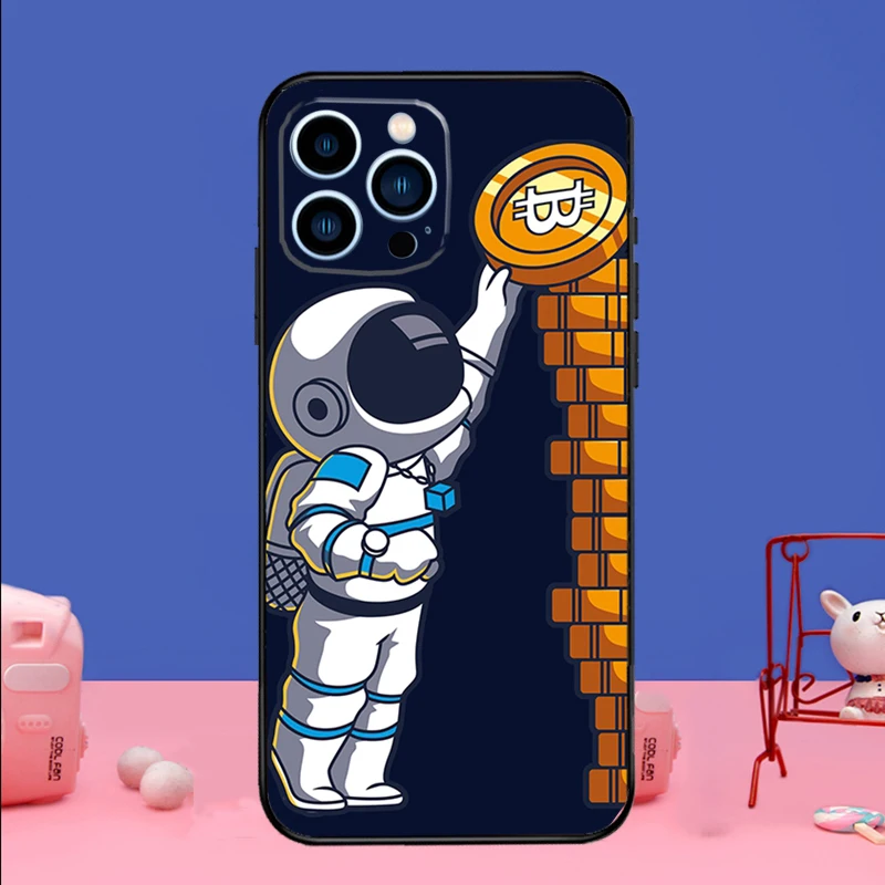 Bitcoin عملات مضحك قضية الهاتف آيفون 17 16 15 14 13 11 12 برو ماكس زائد 13 12 mini 16e 17 غطاء مصد الهواء #2