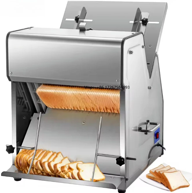 Commercial Bakery Equipment Toast Making Machine Baguette Toast Bread Slice Cutting Machine 31 Slices Electric Bread Slicer