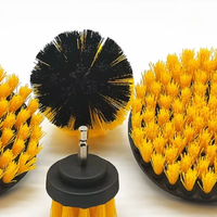 3/5/7Pcs Multi-Purpose Drill Brush Attachment Set Extension Pole Plastic Round Electric Scrubber Brush Nylon Brushes