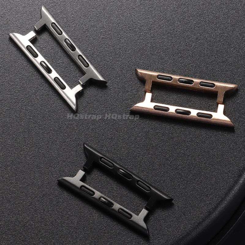 애플 워치 38mm 40mm 41mm 42mm 44mm 45mm용 커넥터 어댑터 스테인리스 스틸 클라스프 어댑터 2개 아이워치 9 8 7 6 5 SE 4용