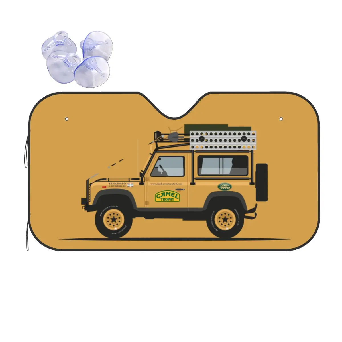 

Custom Camel Trophy Defender 110 Front Windshield Sunshade Foldable Window Shade Sun Visor Protector